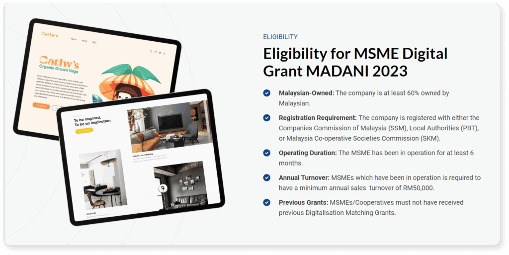 MSME digital grant guide infographics