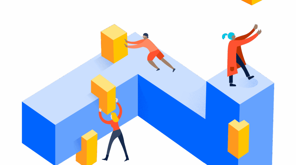 Illustration of building the blocks