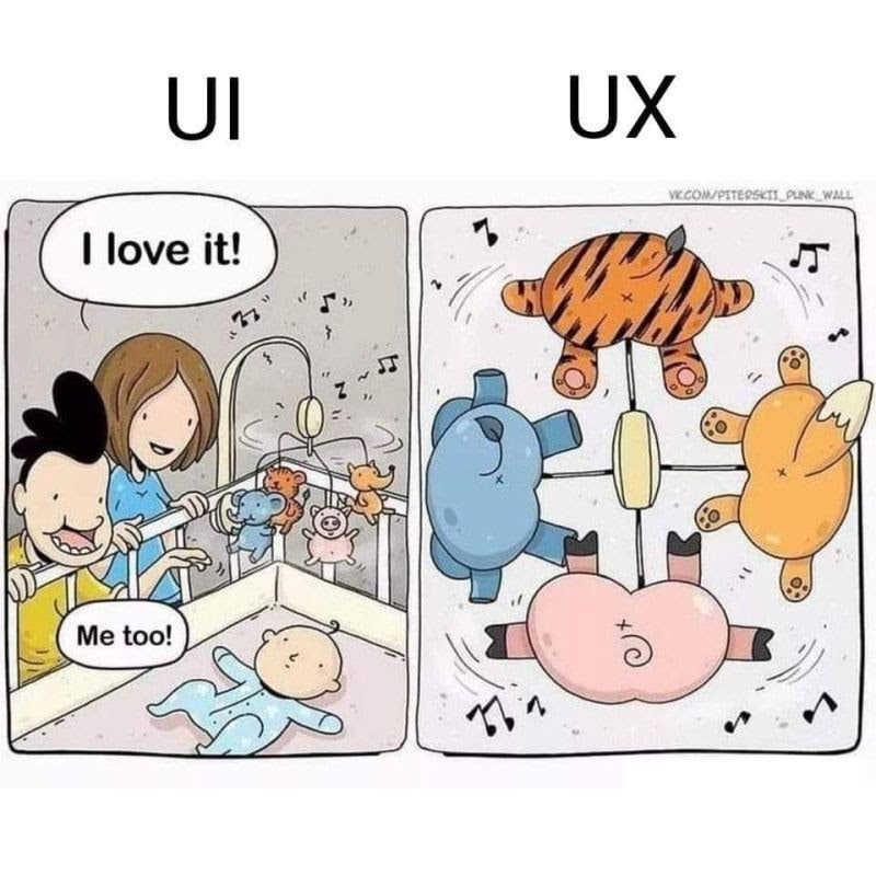 UI and UX meme