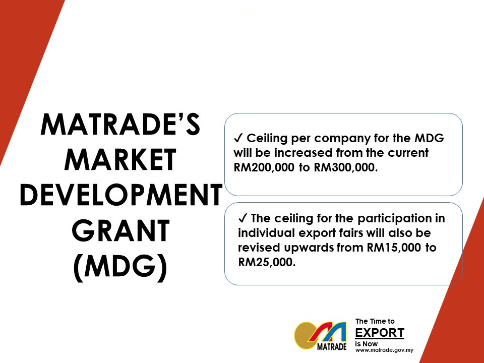 MATRADE's market development grant