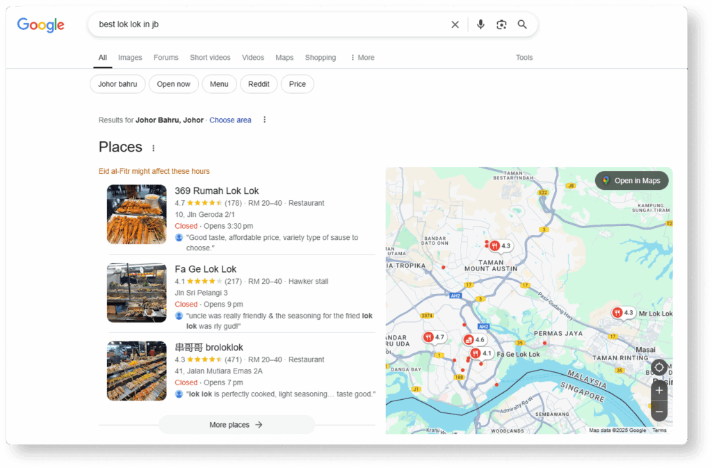 Local businesses rank on Google Map pack
